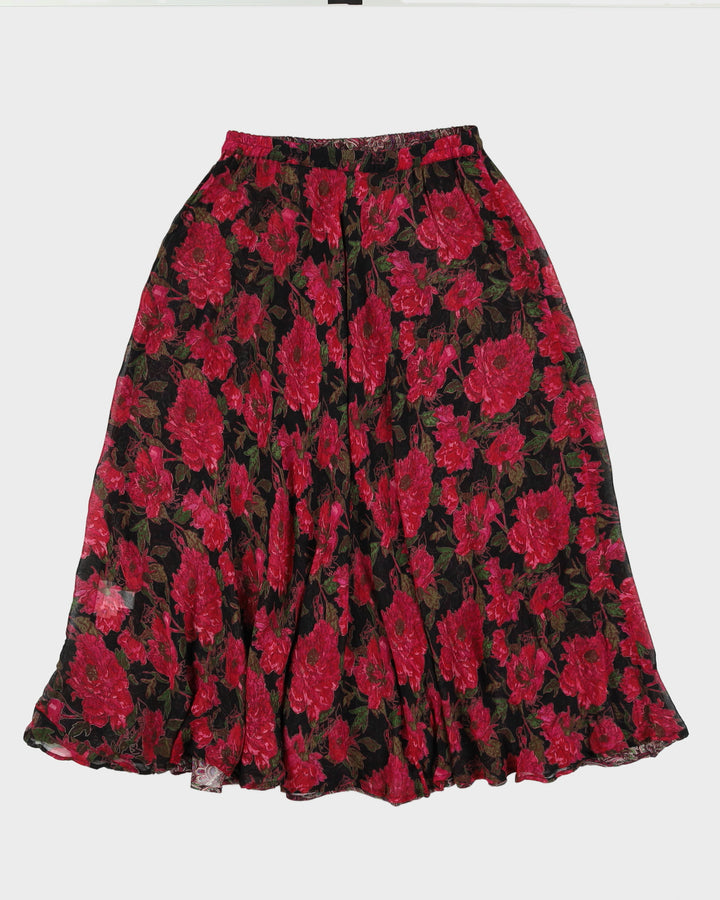 Vintage 90s Coldwater Creek Reversible Paisley/Floral Skirt - M