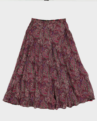 Vintage 90s Coldwater Creek Reversible Paisley/Floral Skirt - M