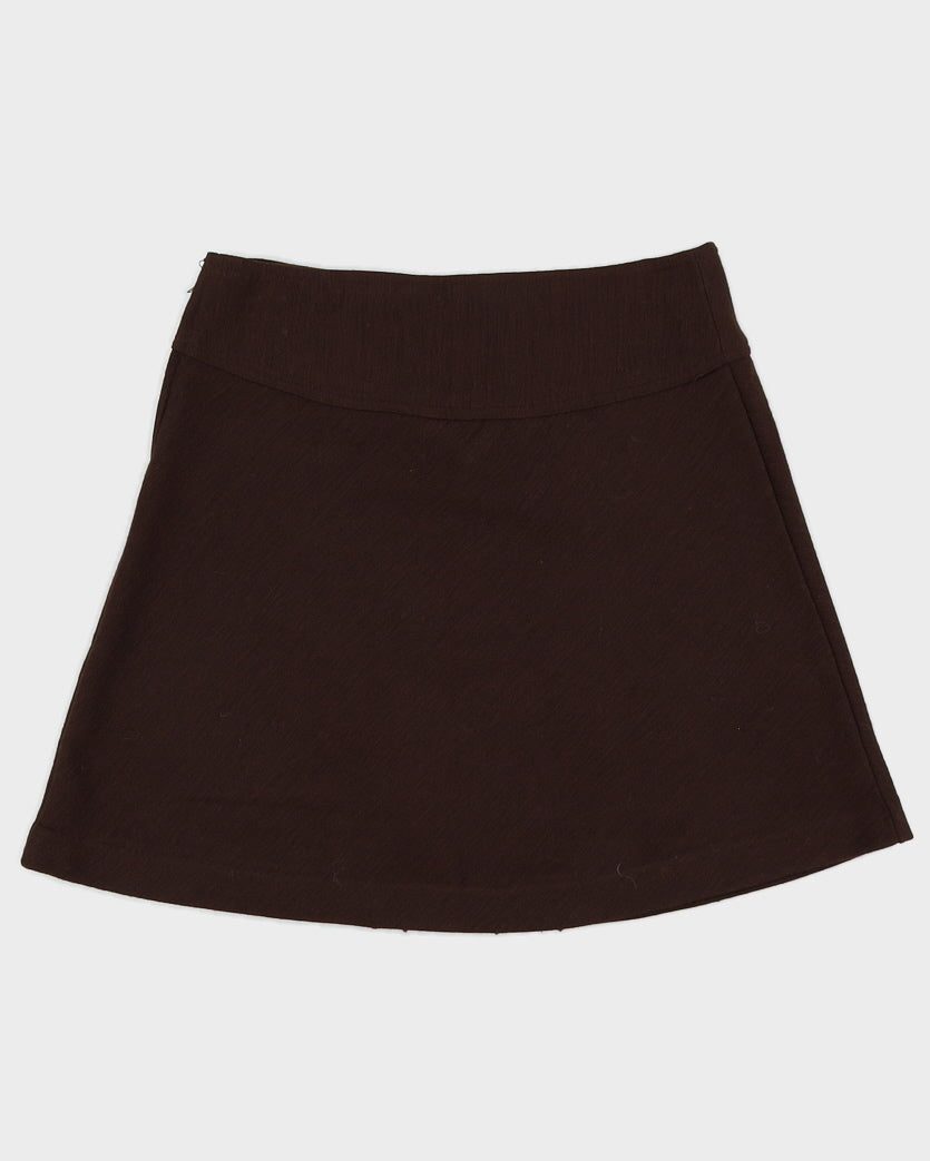 Deadstock Vintage 1970s Benetton Brown Mini Skirt - M