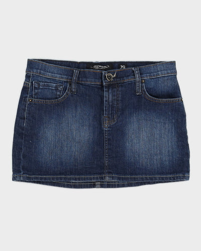 Ed Hardy Blue Denim Embroidered Skirt - M