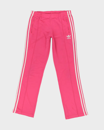 00s Adidas Pink Striped Joggers - W32 L33