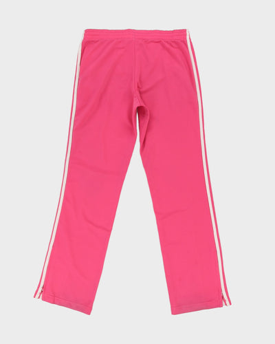 00s Adidas Pink Striped Joggers - W32 L33