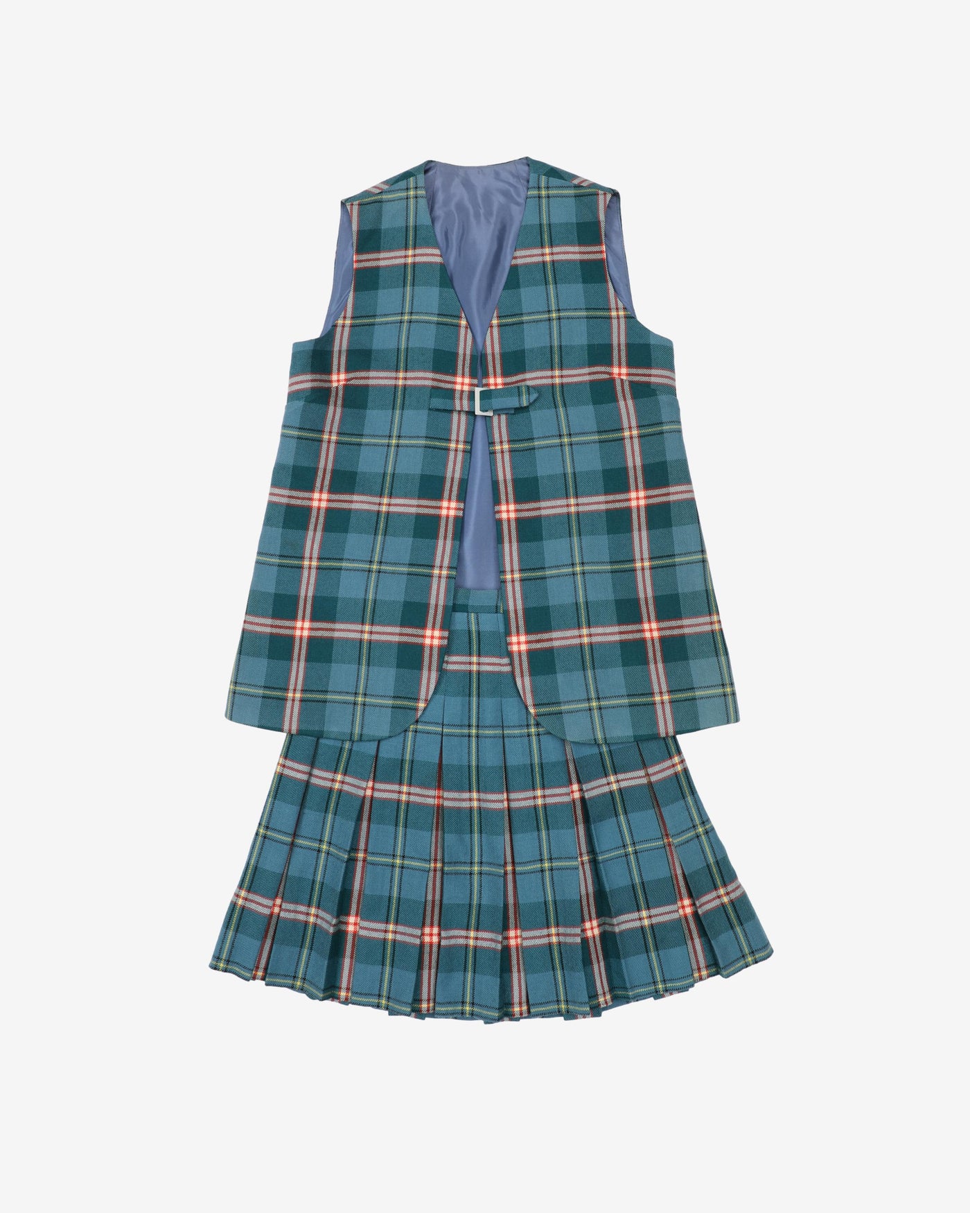 1970s 2 Piece Skirt And Waistcoat Wool Set - XS / S