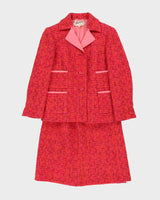 1950-60s Harrods Wool Tweed 2 Piece Suit - S