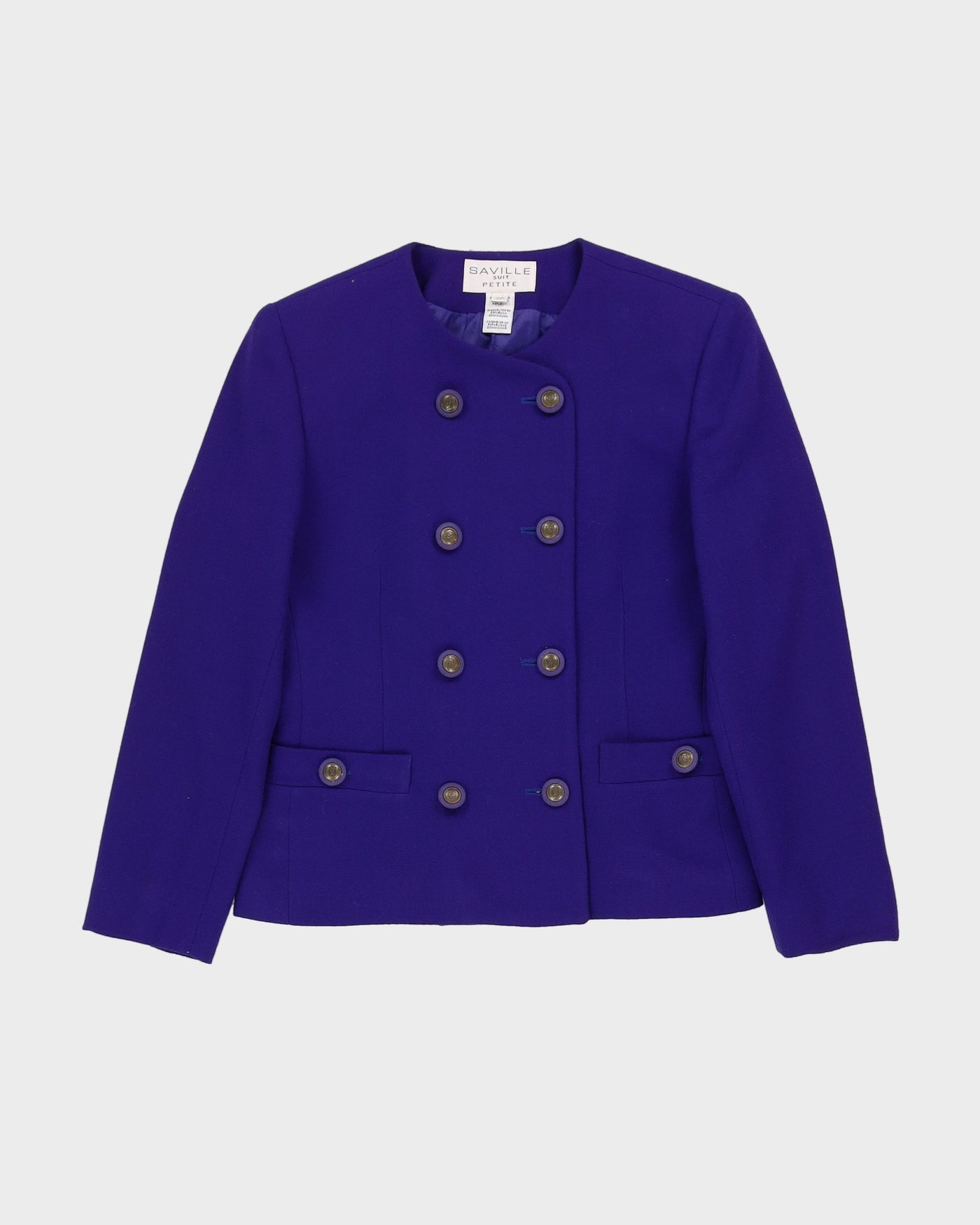 Purple Wool 2 Piece Suit - XS