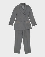 Ivoire De Laurence Grey Jacket And Trouser Suit - XS