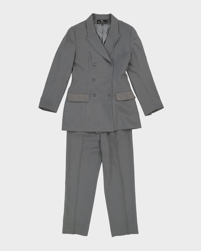 Ivoire De Laurence Grey Jacket And Trouser Suit - XS