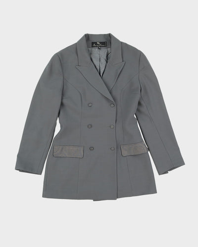 Ivoire De Laurence Grey Jacket And Trouser Suit - XS