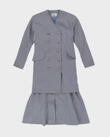 1980s Estelle 2 Piece Jacket And Dress Suit - S