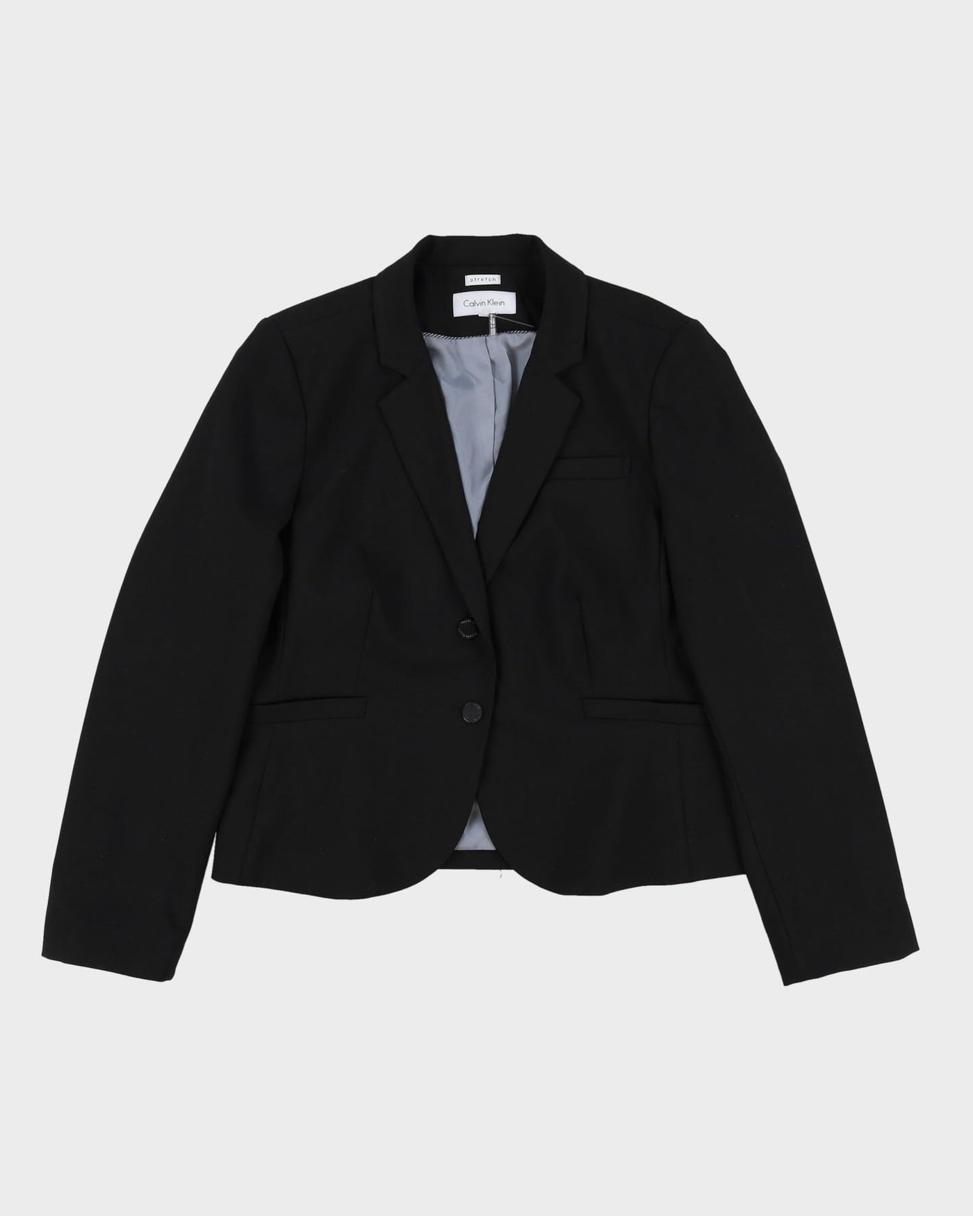 Calvin Klein Black 2 Piece Jacket And Skirt Suit - M / L