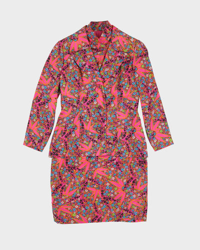 Vintage 1960s 2 Piece Cheongsam Dress And Jacket Suit - XS / S