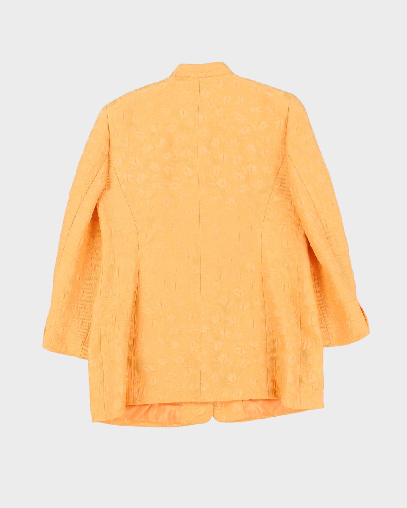 Louis Feraud Orange 2 Piece Skirt And Jacket Suit - M