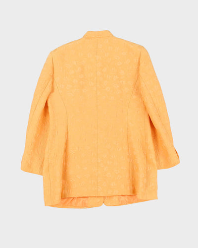 Louis Feraud Orange 2 Piece Skirt And Jacket Suit - M