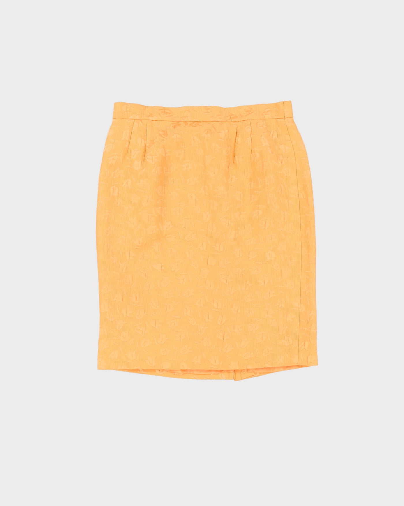 Louis Feraud Orange 2 Piece Skirt And Jacket Suit - M