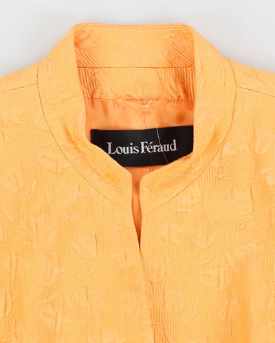 Louis Feraud Orange 2 Piece Skirt And Jacket Suit - M