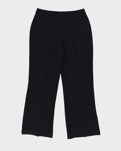 Navy Blue Pinstriped 2 Piece Jacket And Trouser Suit - M