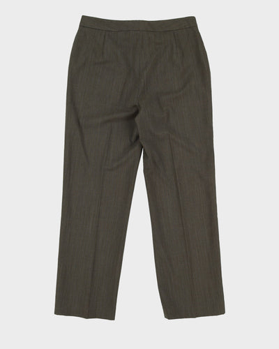 Green With Blue Pinstripes 2 Piece Suit - S