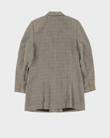 Beige Checked Two Piece Suit - S