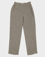 Beige Checked Two Piece Suit - S
