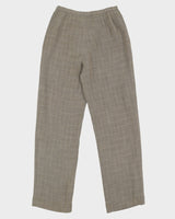 Beige Checked Two Piece Suit - S