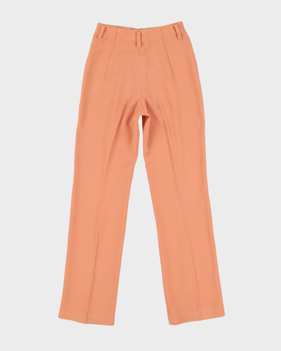 Vintage 1990s Orange Trouser And Jacket Suit -XXS