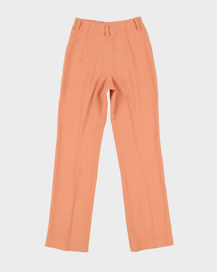 Vintage 1990s Orange Trouser And Jacket Suit -XXS