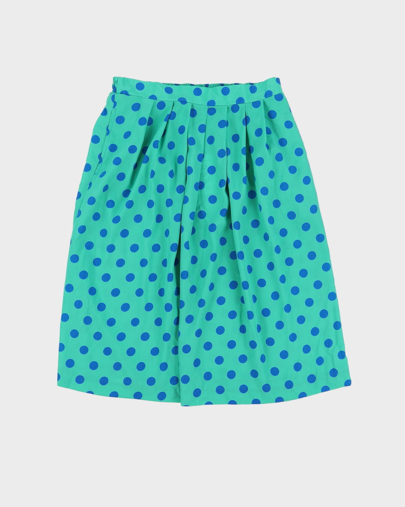 00s Green Patterned Jacket And Skirt Suit - M