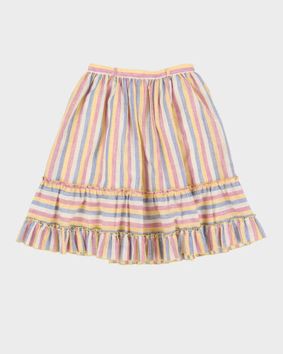 Vintage 1990s Pastel Striped Top and Skirt Set - XS / S