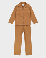 Retro 70s Style Beige Contrast Stitch Suit - CH38 W32