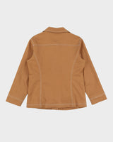 Retro 70s Style Beige Contrast Stitch Suit - CH38 W32