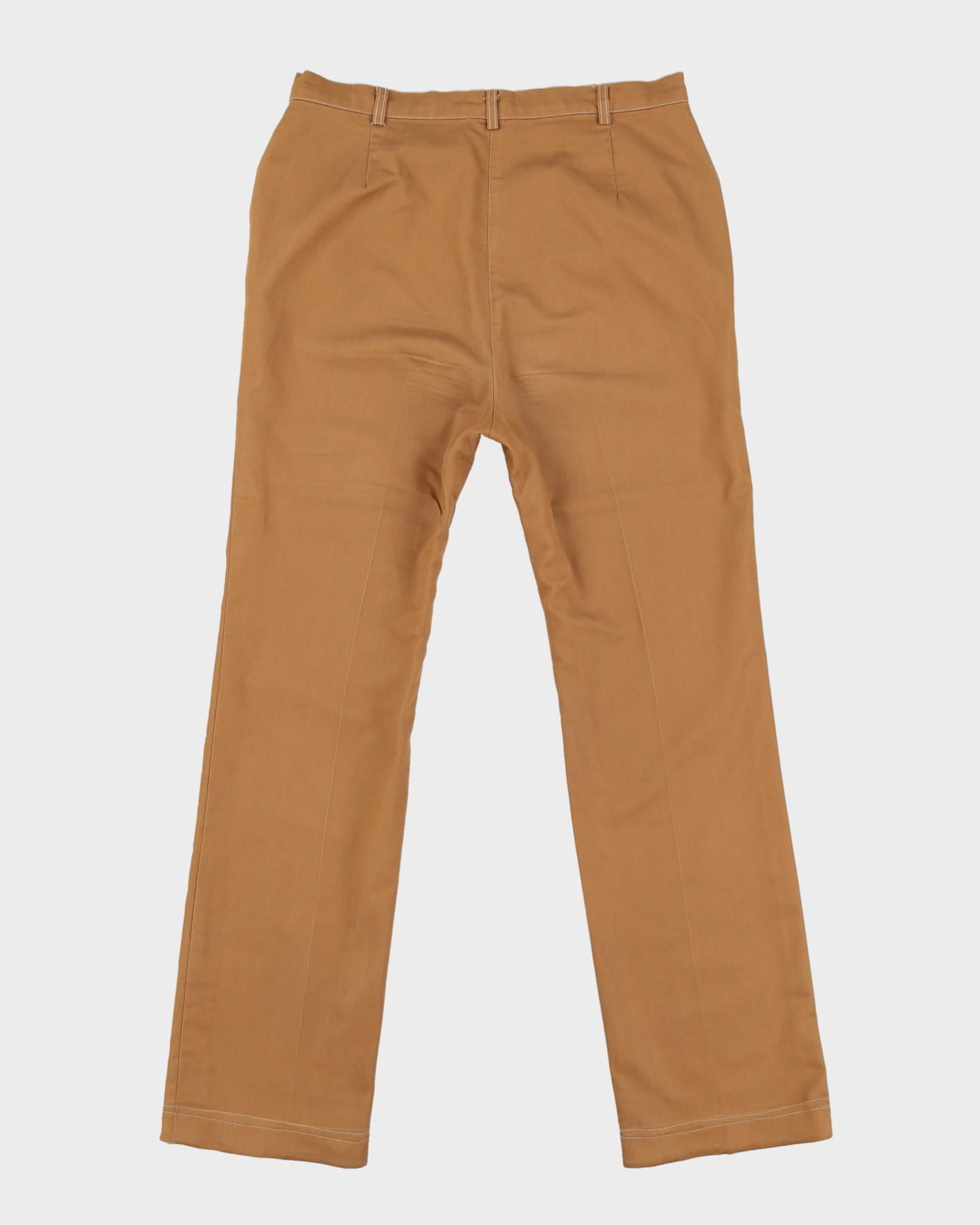 Retro 70s Style Beige Contrast Stitch Suit - CH38 W32