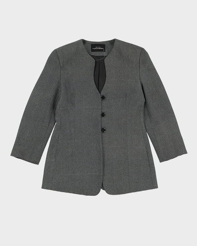 Black And White Jacket And Trousers Suit - S