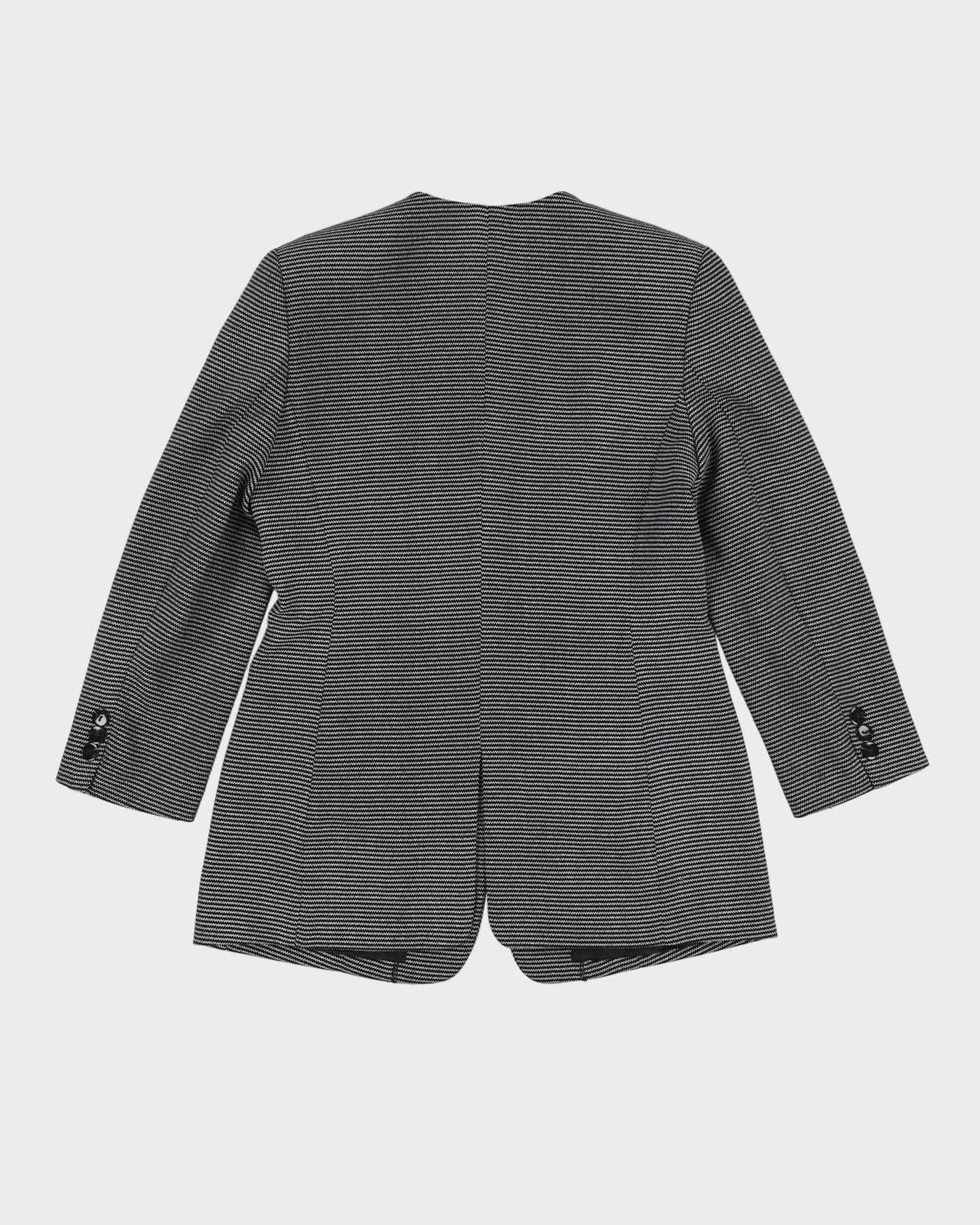 Black And White Jacket And Trousers Suit - S