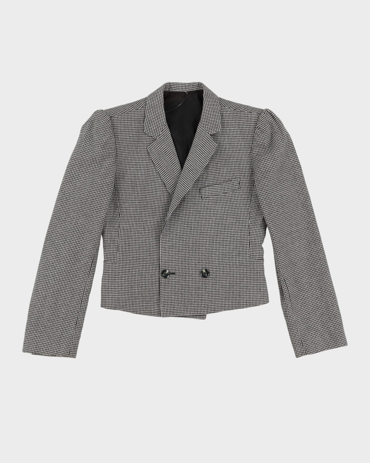 Vintage 1990s Houndstooth 2 Piece Suit - XS