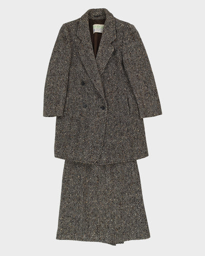 Vintage 1980s Hourihan Of Dublin Coat And Skirt Set - S