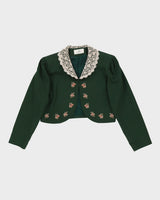 Green Embroidered 2 Piece Suit - S