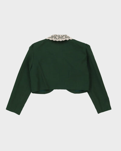 Green Embroidered 2 Piece Suit - S