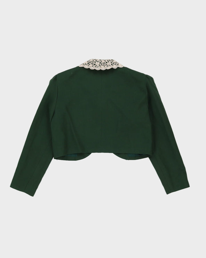 Green Embroidered 2 Piece Suit - S