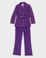 Vintage 1960s Harella Purple 2 Piece Set - S