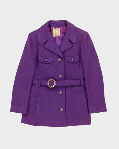 Vintage 1960s Harella Purple 2 Piece Set - S