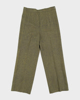 Vintage Green Herringbone 2 Piece Suit - S / M