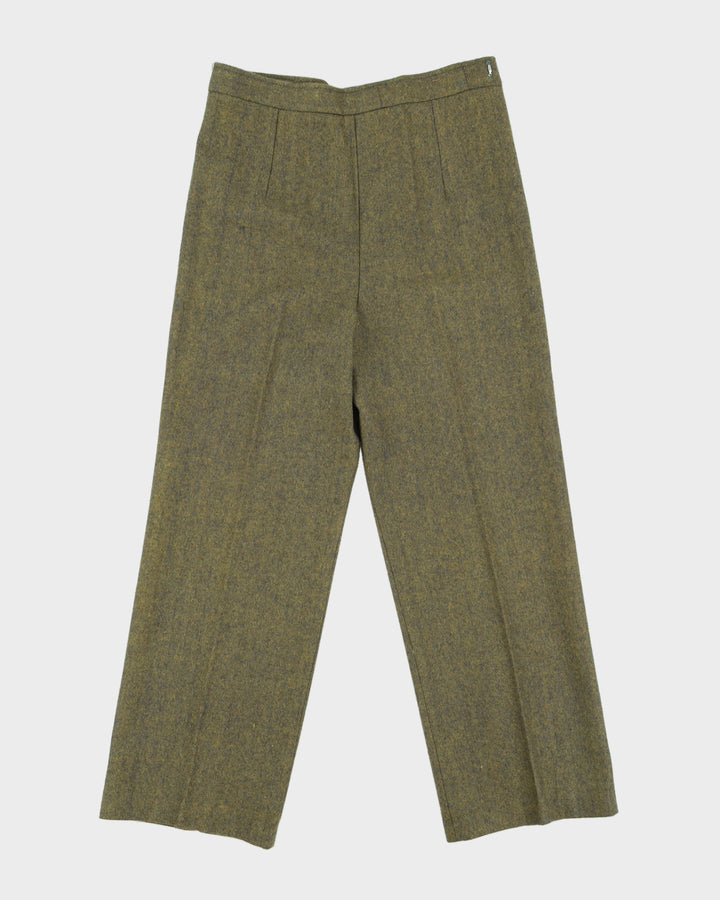 Vintage Green Herringbone 2 Piece Suit - S / M