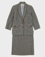 1990s Green Wool 2 Piece Suit - S