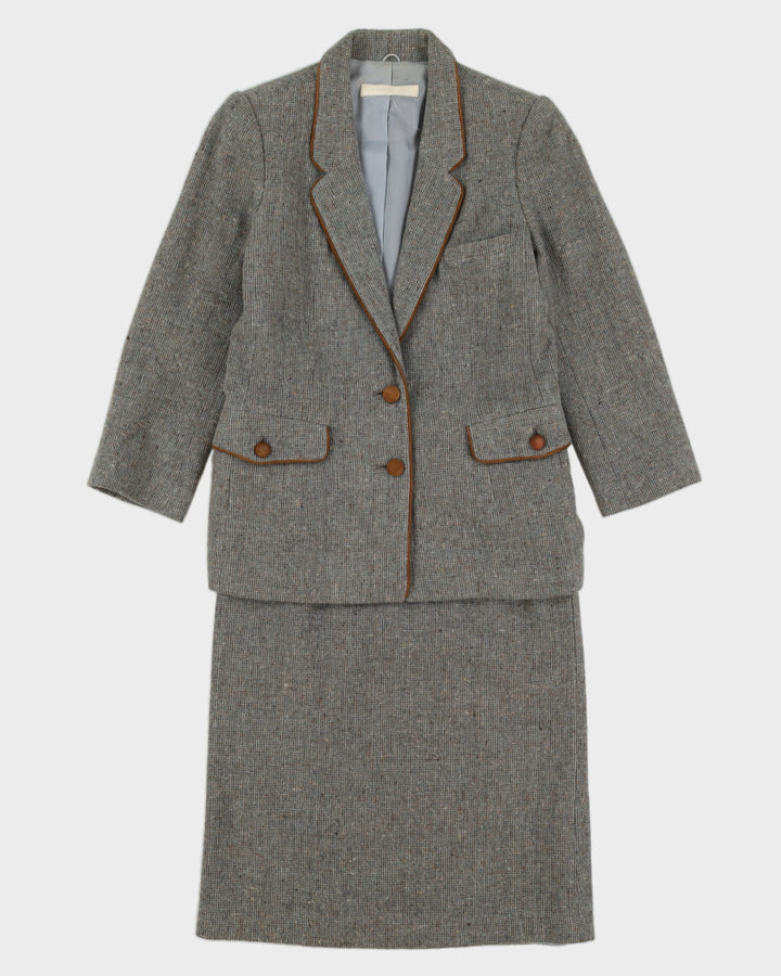 1990s Green Wool 2 Piece Suit - S
