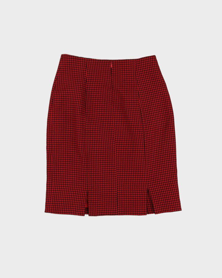 Red And Black Houndstooth  2 Piece Suit - S