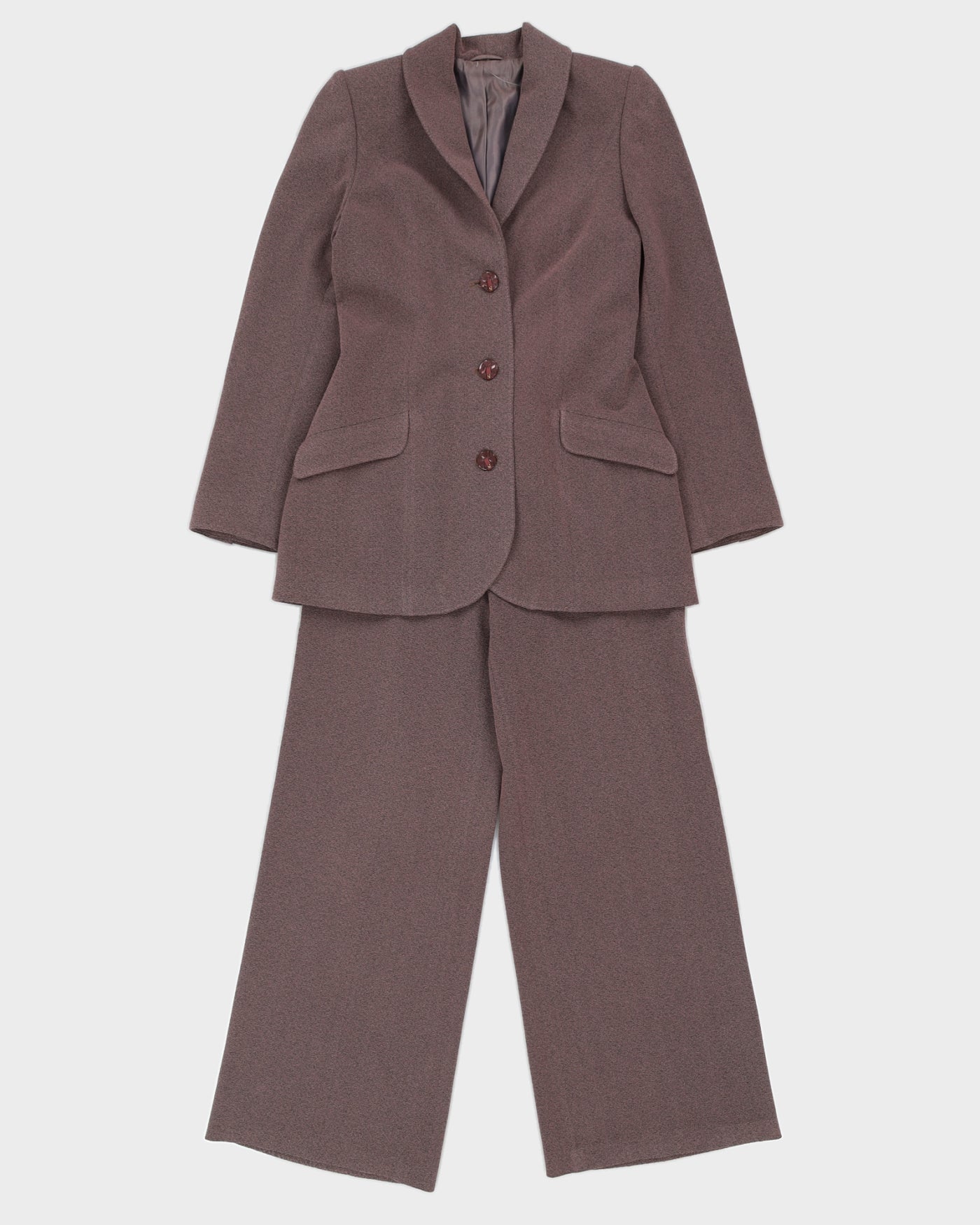 Pink And Black Melange 2 Piece Suit - S