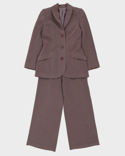 Pink And Black Melange 2 Piece Suit - S