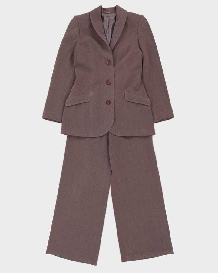 Pink And Black Melange 2 Piece Suit - S