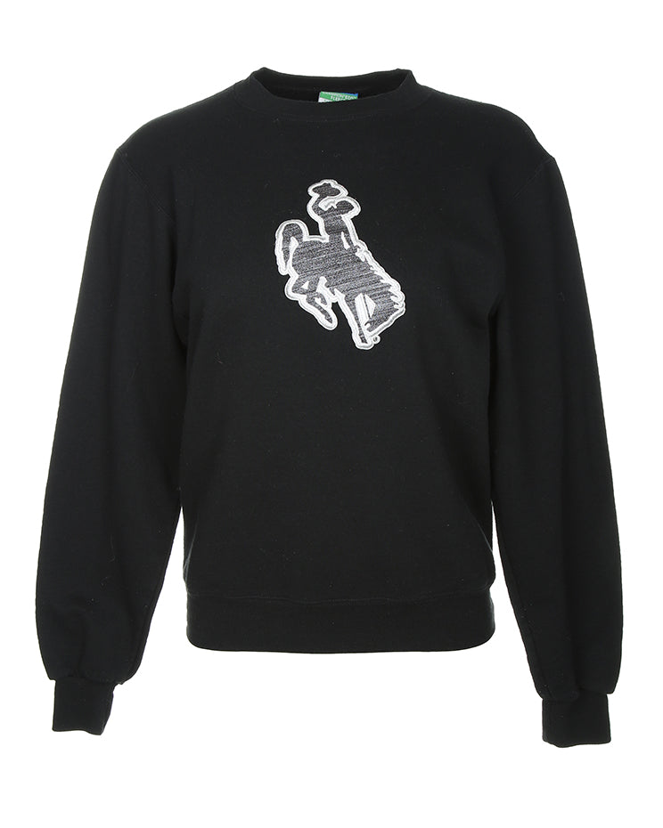 Champion Black Eco Fleece Logo Graphic Sweatshirt - XS