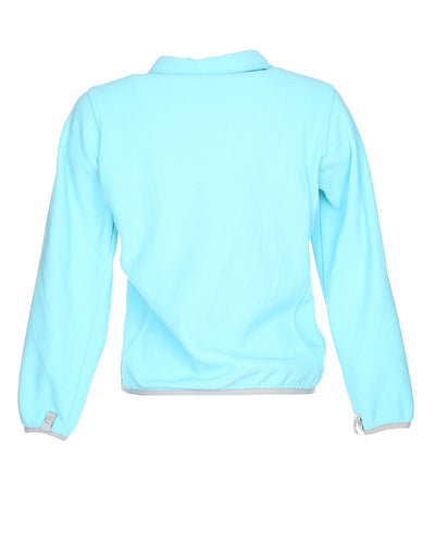 North Face Mint Blue Fleece Zip Front Sweatshirt - S